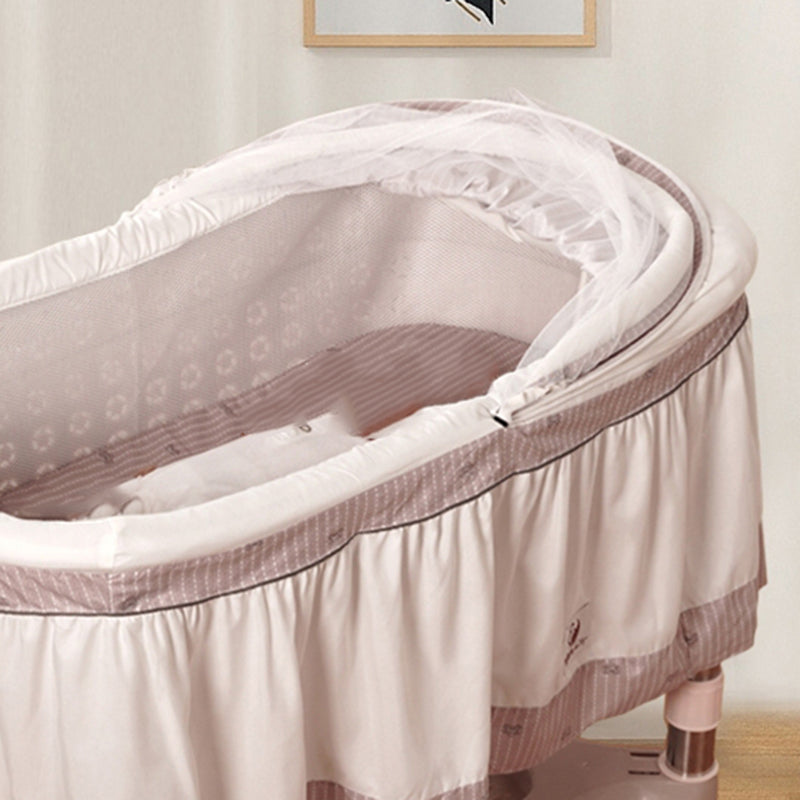 Modern Metal Rocking Oval Electric Crib Cradle for Baby Newborn