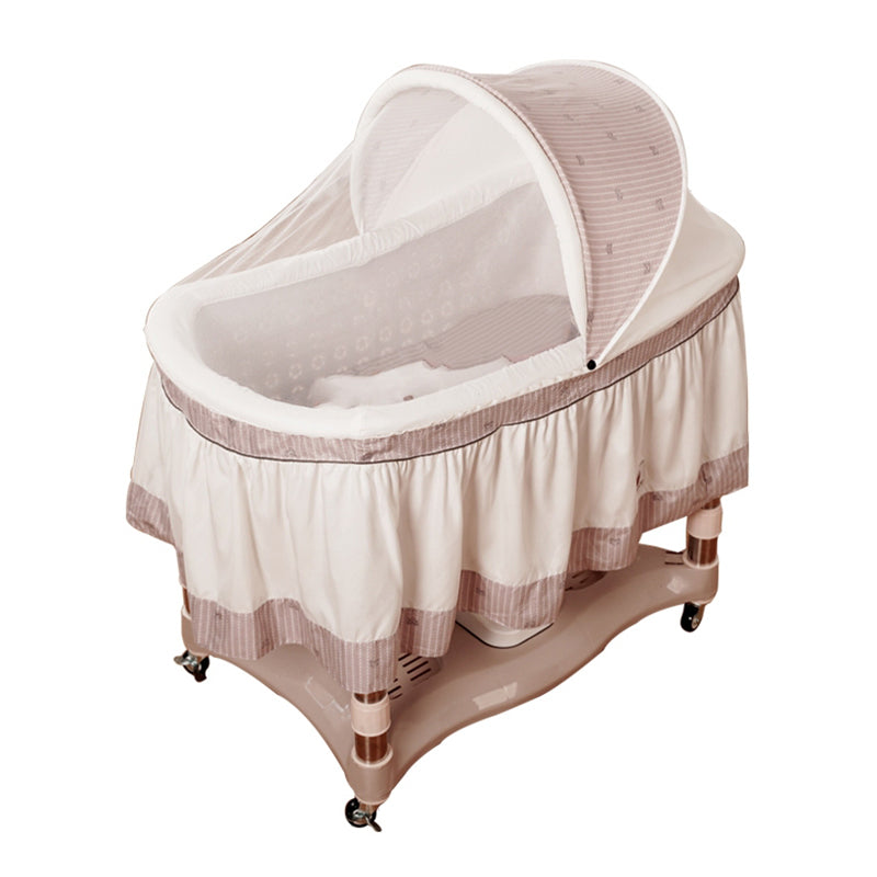 Modern Metal Rocking Oval Electric Crib Cradle for Baby Newborn