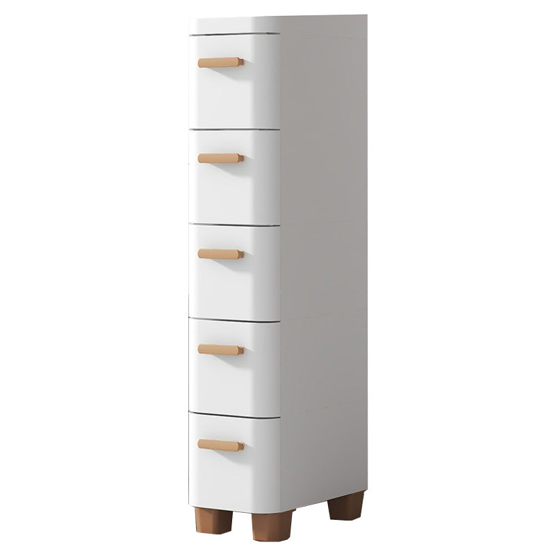 Modernism Plastic Vertical Kids Nightstand with 5 Drawers for Home