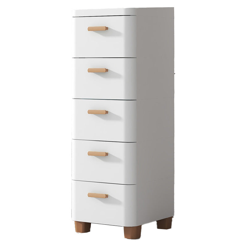 Modernism Plastic Vertical Kids Nightstand with 5 Drawers for Home