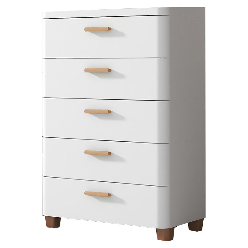 Modernism Plastic Vertical Kids Nightstand with 5 Drawers for Home