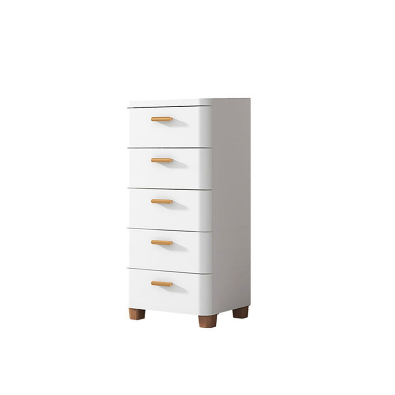 Modernism Plastic Vertical Kids Nightstand with 5 Drawers for Home