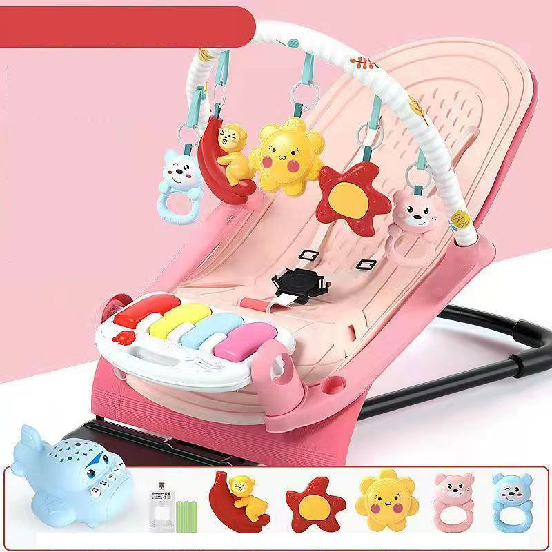 Modern Metal Rocking Foldable Height Adjustable Crib Cradle with Ring Bell