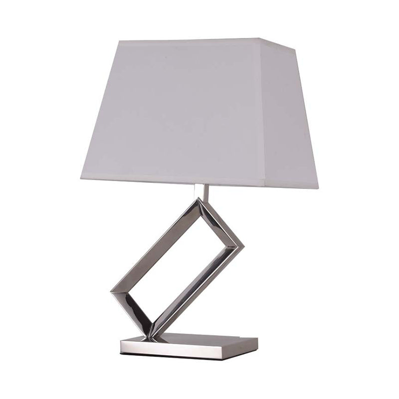 1 lamp bed nachtkastje verlichting moderne stof wit tafel licht met pagodeschaduw en stalen framebasis