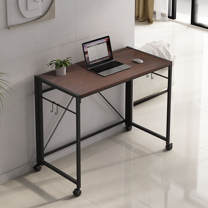 Folding Home Rectangular Office Desk 15.7 Inch Wide Writing Desk with Caster Wheels