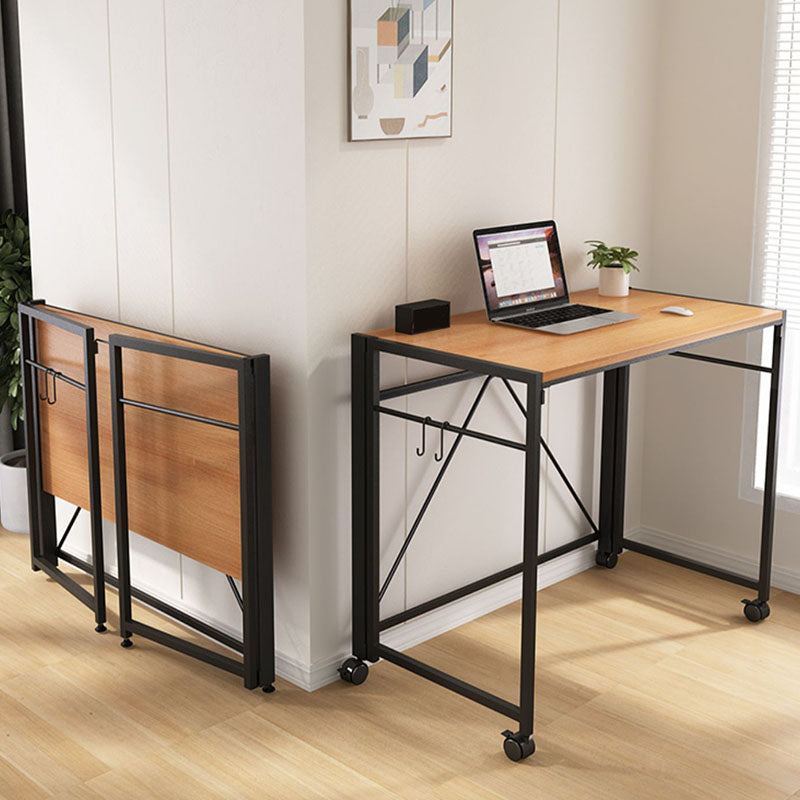 Folding Home Rectangular Office Desk 15.7 Inch Wide Writing Desk with Caster Wheels