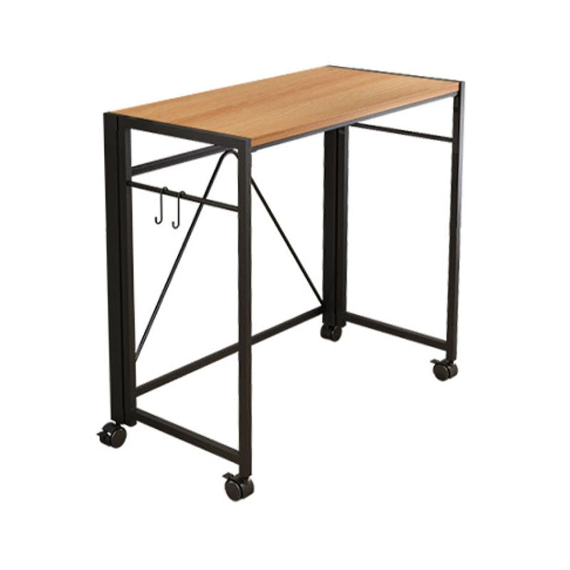 Folding Home Rectangular Office Desk 15.7 Inch Wide Writing Desk with Caster Wheels