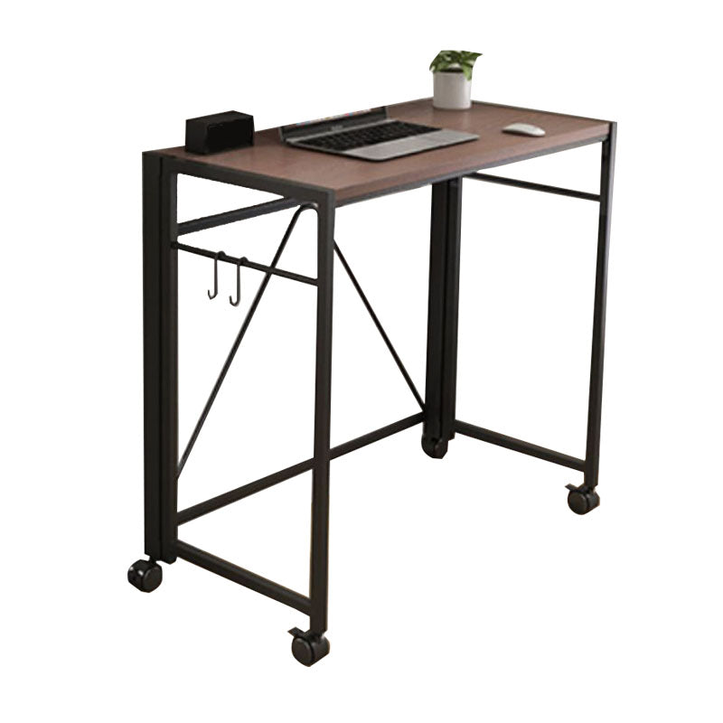 Folding Home Rectangular Office Desk 15.7 Inch Wide Writing Desk with Caster Wheels