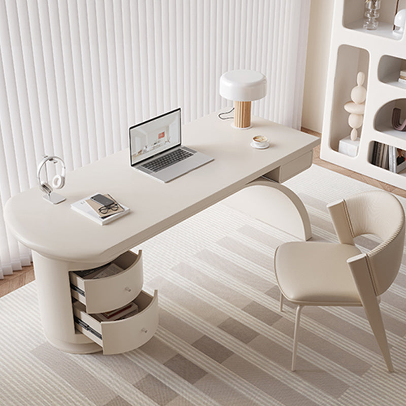 Modern Engineered Wood Writing Desk Peninsula Office Desk for Home