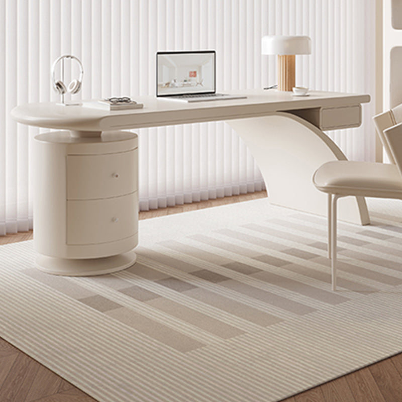 Modern Engineered Wood Writing Desk Peninsula Office Desk for Home