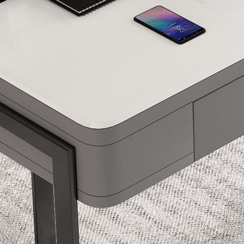 Rectangle Stone Top Office Desk Modern Style Writing Desk for Office