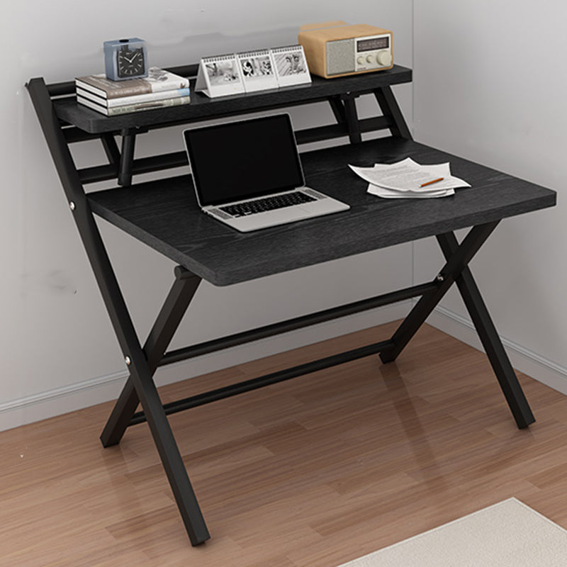 Contemporary Folding Home Office Desk Rectangular Steel Base Writing Desk