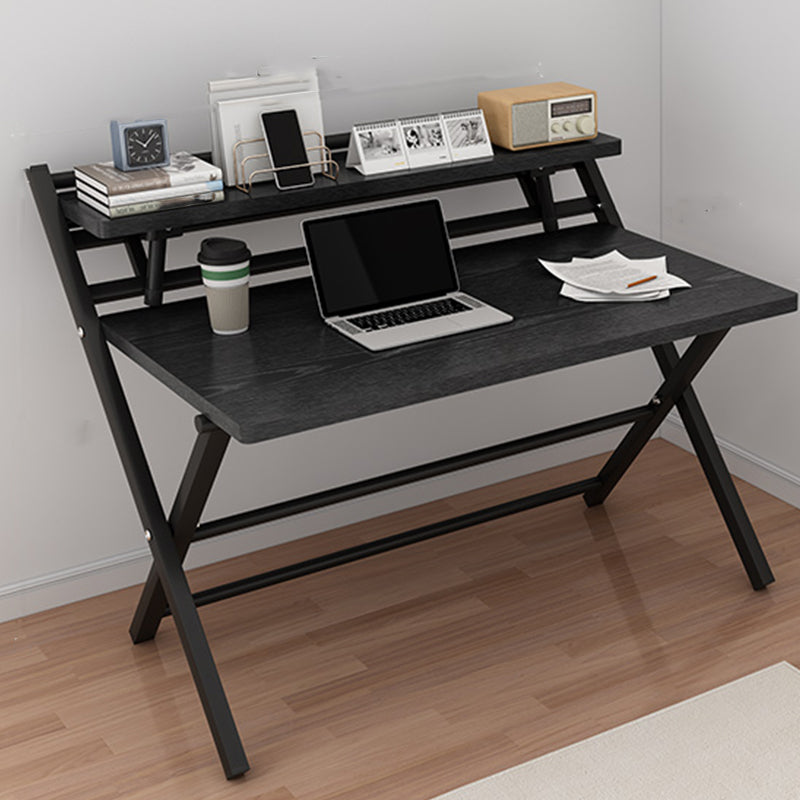 Contemporary Folding Home Office Desk Rectangular Steel Base Writing Desk