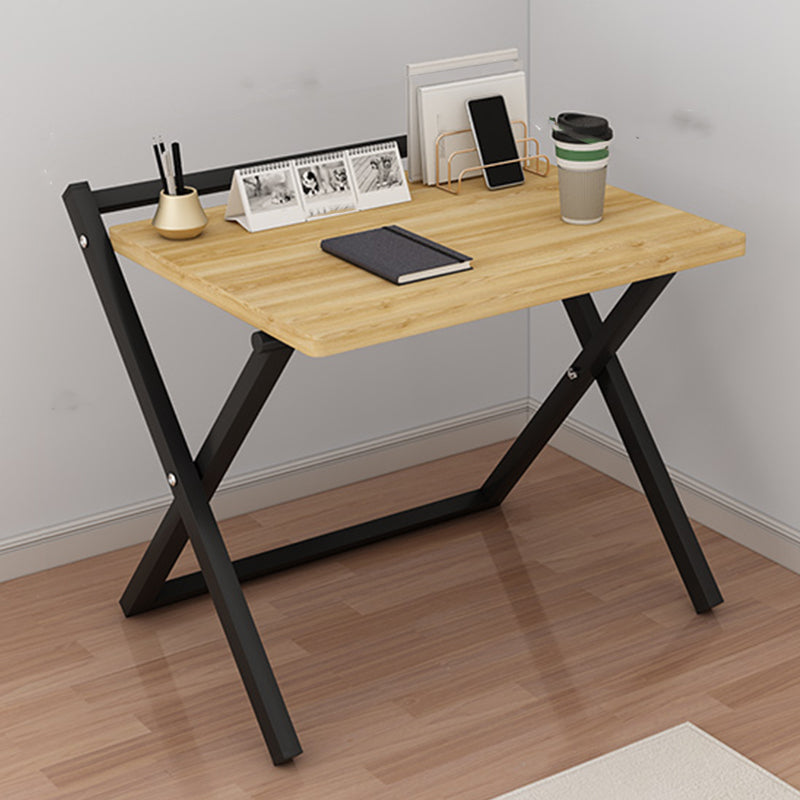 Contemporary Folding Home Office Desk Rectangular Steel Base Writing Desk