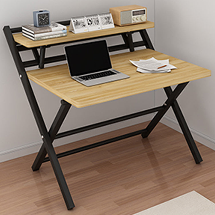 Contemporary Folding Home Office Desk Rectangular Steel Base Writing Desk