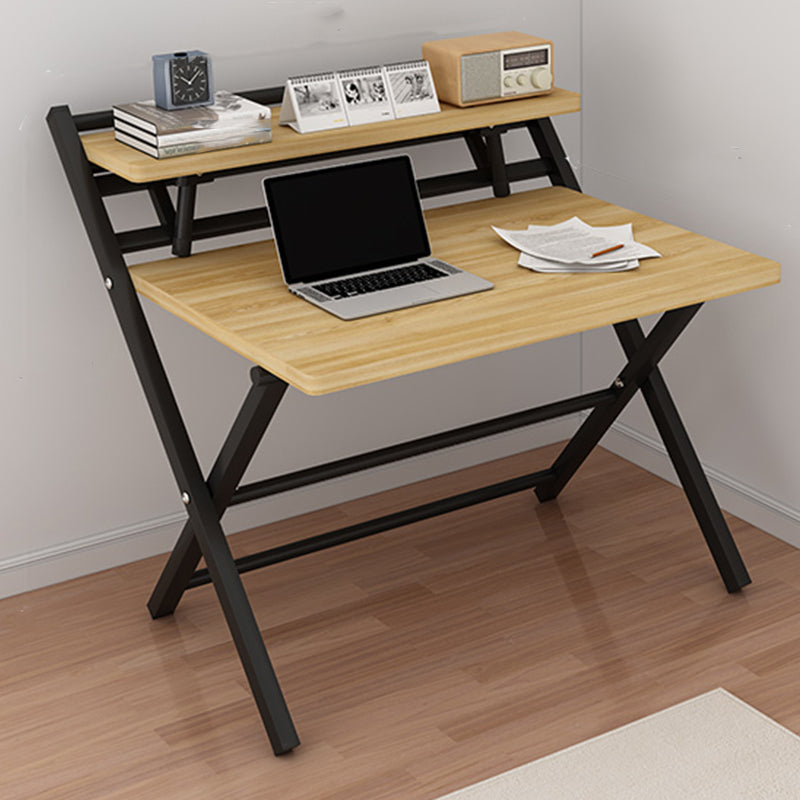 Contemporary Folding Home Office Desk Rectangular Steel Base Writing Desk