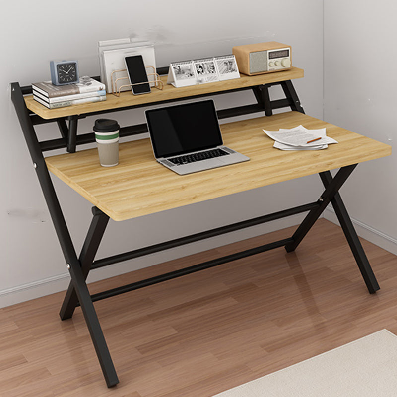 Contemporary Folding Home Office Desk Rectangular Steel Base Writing Desk