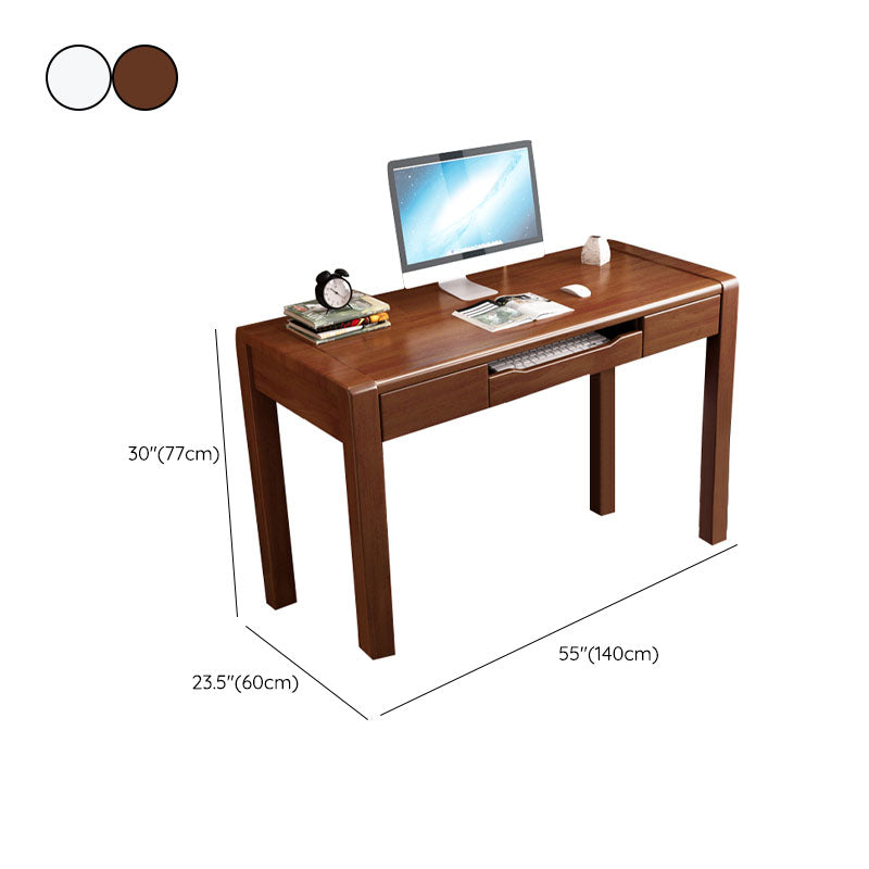 Contemporary Style Wood Office Desk Rectangular Shape Task Desk with 3 Drawers