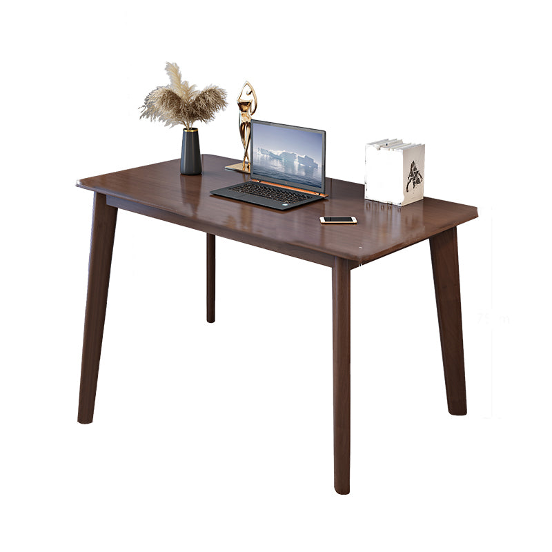 Solid Wood Home Office Desk 29.5" H Parsons Base Writing Desk