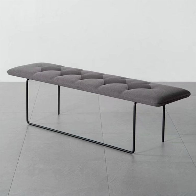 Rectangle Seating Bench Cushioned Backless Entryway and Bedroom Bench