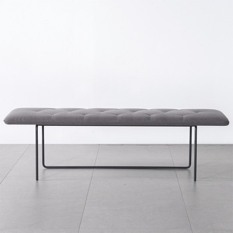 Rectangle Seating Bench Cushioned Backless Entryway and Bedroom Bench