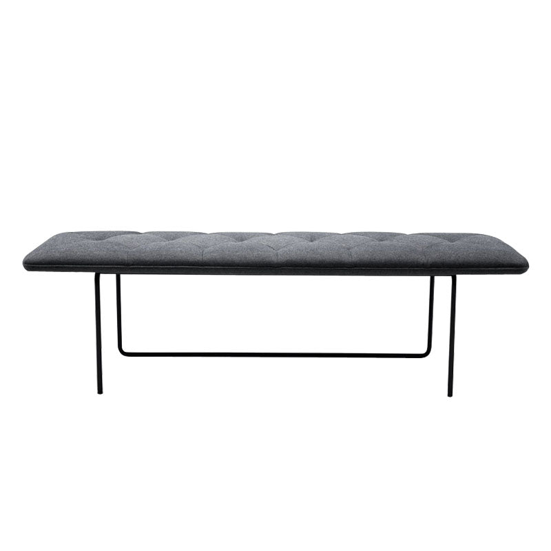 Rectangle Seating Bench Cushioned Backless Entryway and Bedroom Bench