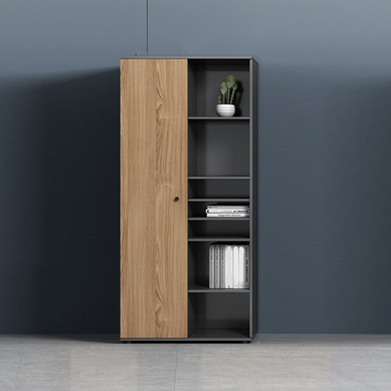 Contemporary Vertical File Cabinet Wooden Frame Storage File Cabinet