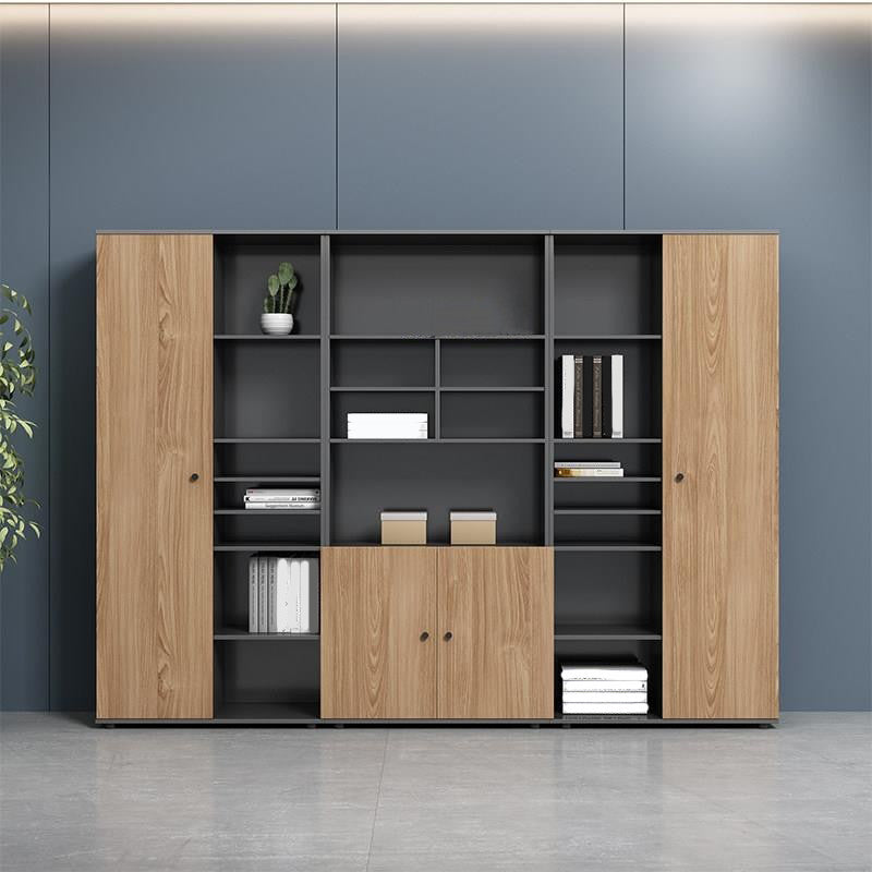 Contemporary Vertical File Cabinet Wooden Frame Storage File Cabinet