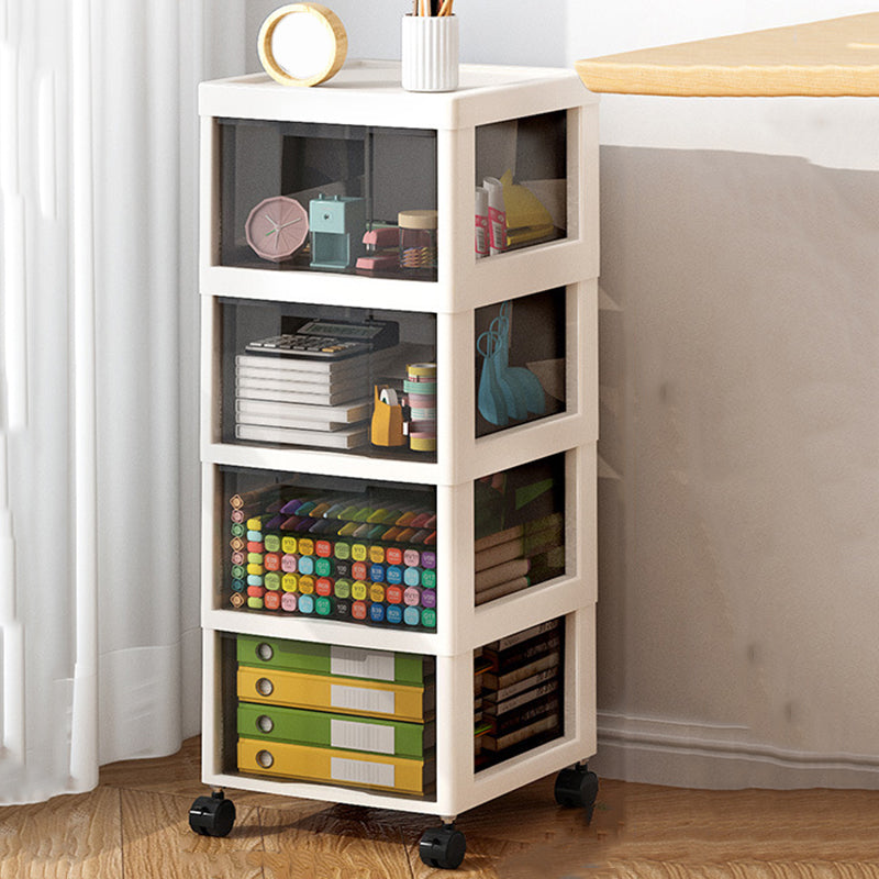 Transparent Vertical Filing Cabinet Modern Plastic Drawers File Cabinet