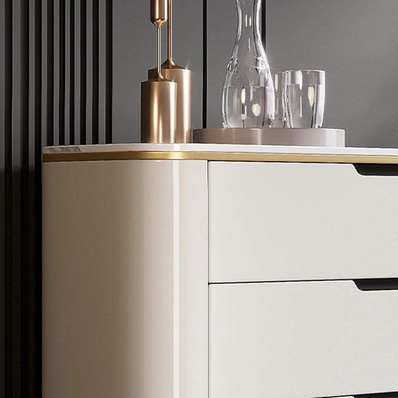 Contemporary Sideboard Buffet Stone Sideboard Table with Drawers for Kitchen