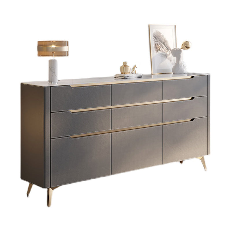 Contemporary Sideboard Cabinet Stone Sideboard Table with Drawers for Kitchen