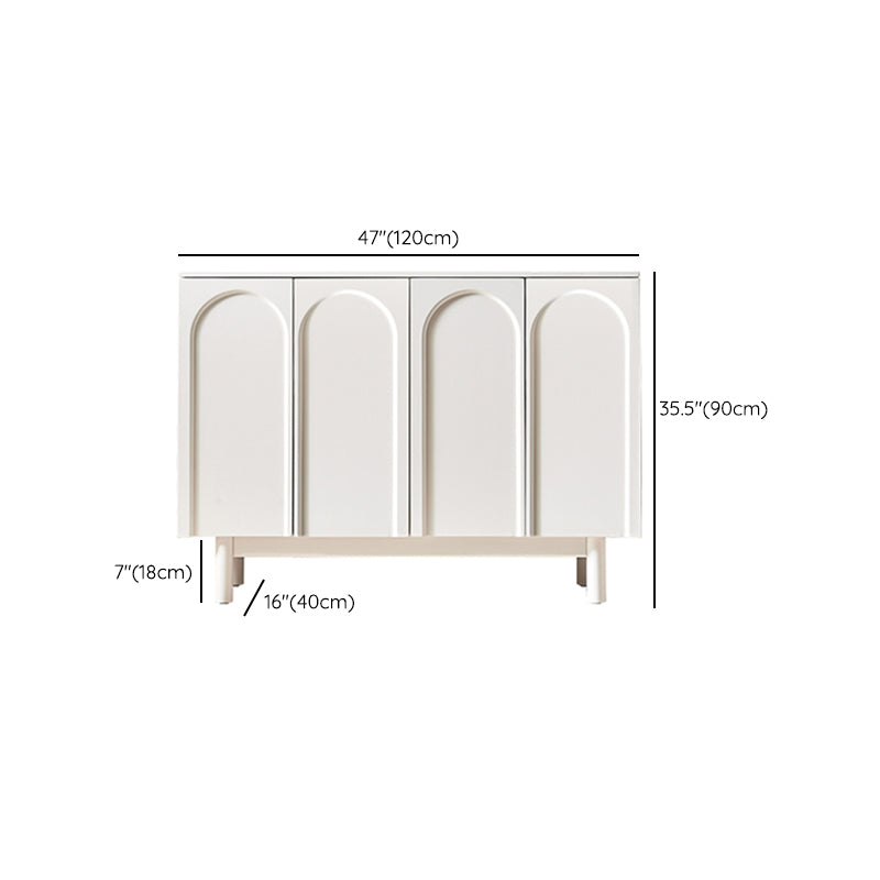 Modern Buffet Table Engineered Wood Sideboard Table with Doors for Kitchen