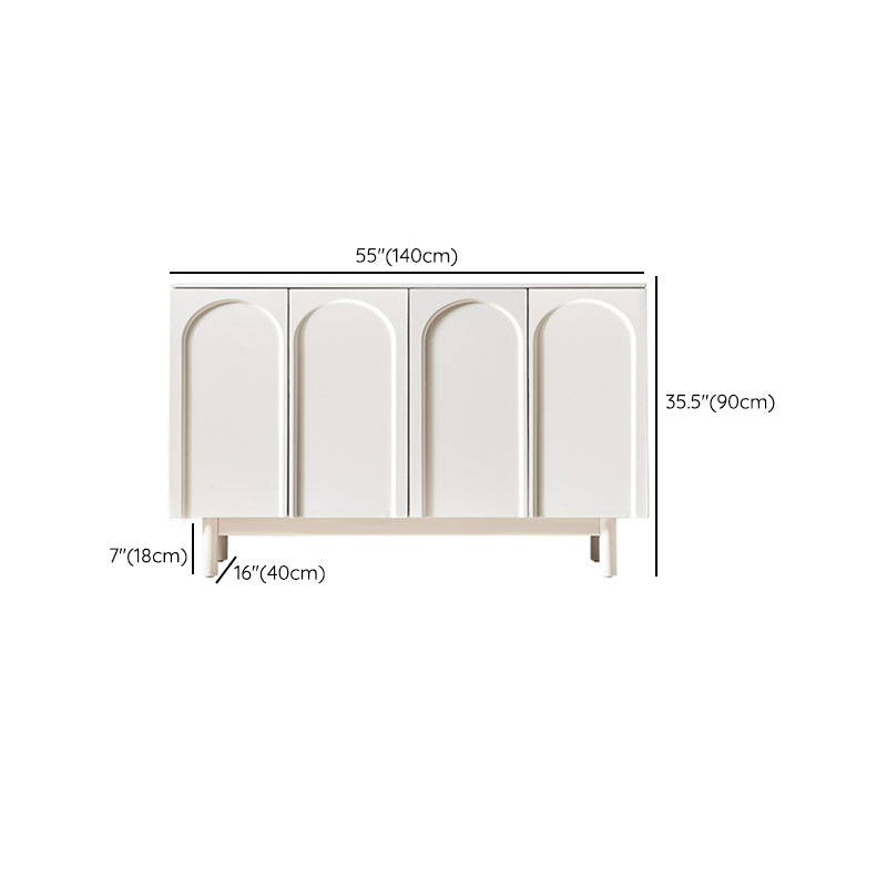 Modern Buffet Table Engineered Wood Sideboard Table with Doors for Kitchen