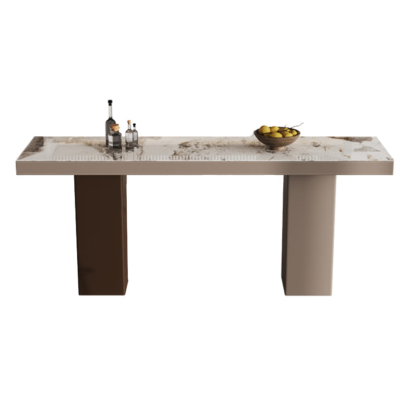 Modern Bar Dining Table Rectangle Stone Bar Table for Living Room