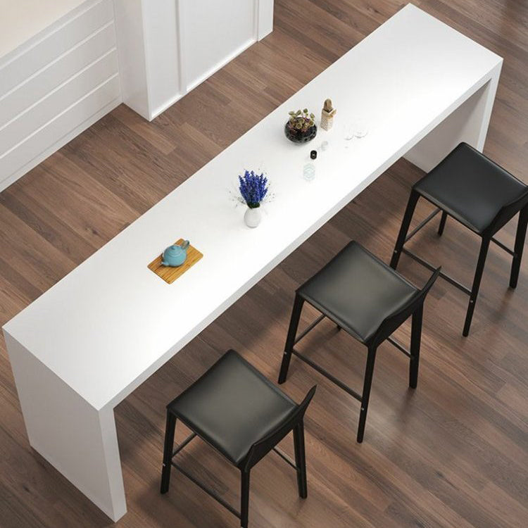 Rectangle Bistro Accent Dining Table White Pub Height Dining Table