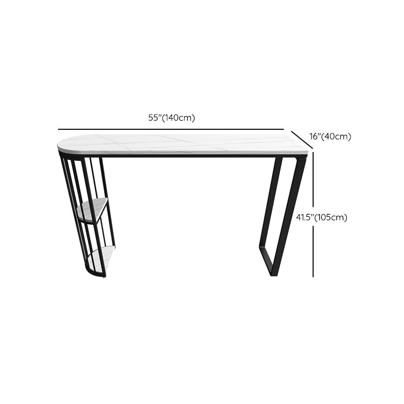 Modern Stone Bar Dining Table Ellipse Bar Table for Small Places