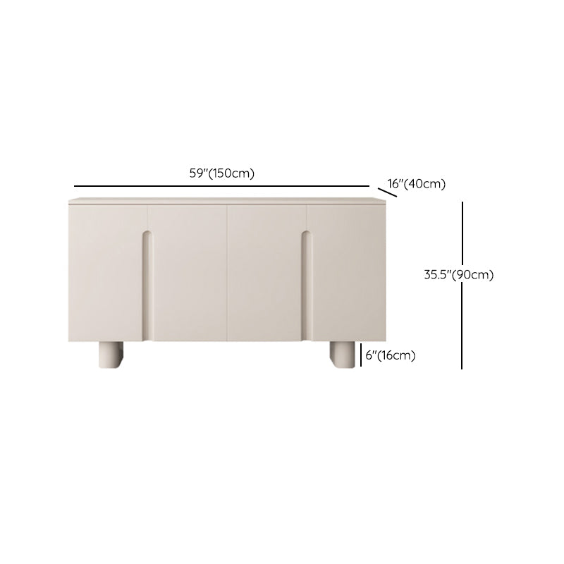 Contemporary Dining Server Engineered Wood Buffet Server with Doors for Kitchen