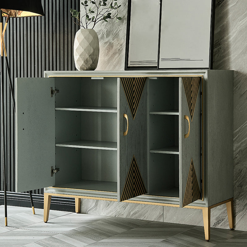 Contemporary Dining Server Engineered Wood Buffet Server with Doors for Living Room