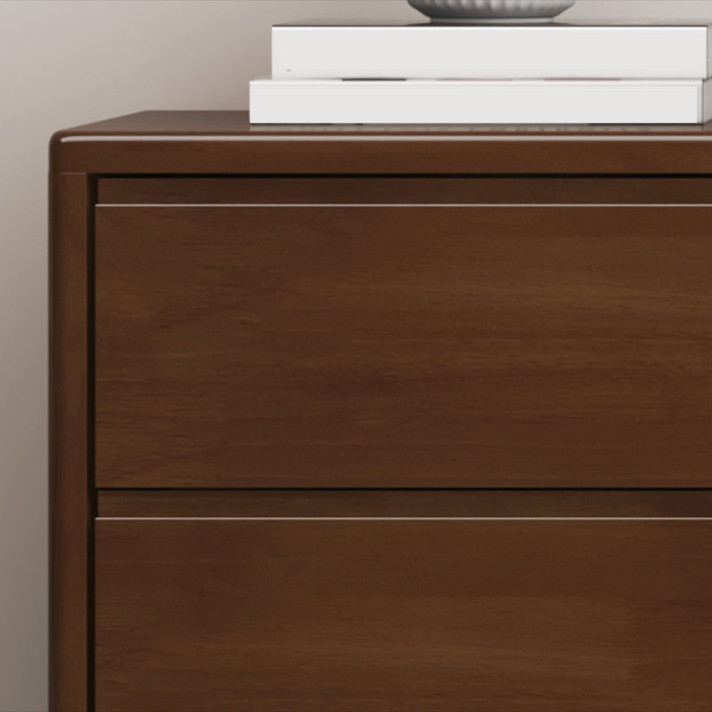 Contemporary Sideboard Cabinet Rubberwood Sideboard Table with Drawers for Living Room