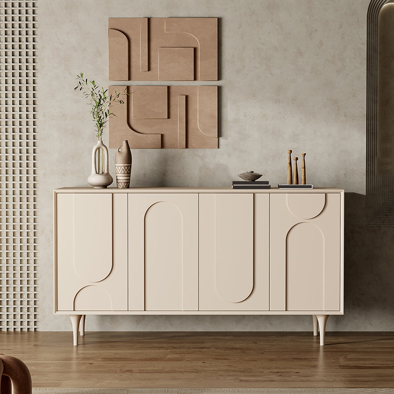 Contemporary Sideboard Cabinet Engineered Wood Sideboard Table with Doors for Living Room