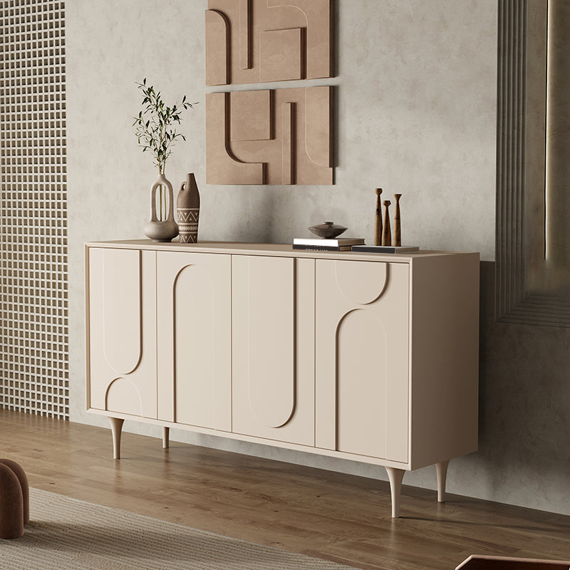 Contemporary Sideboard Cabinet Engineered Wood Sideboard Table with Doors for Living Room