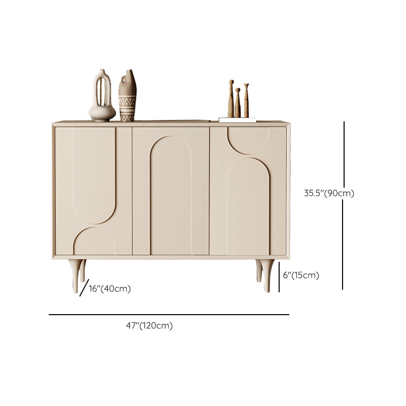 Contemporary Sideboard Cabinet Engineered Wood Sideboard Table with Doors for Living Room