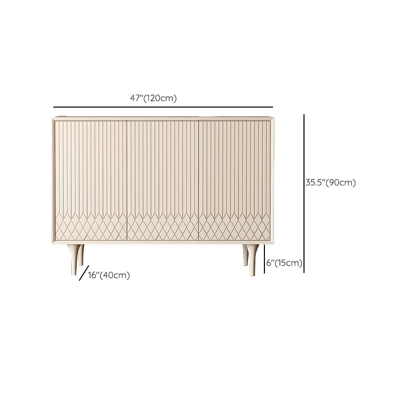 Contemporary Sideboard Cabinet Engineered Wood Sideboard Table with Doors for Kitchen