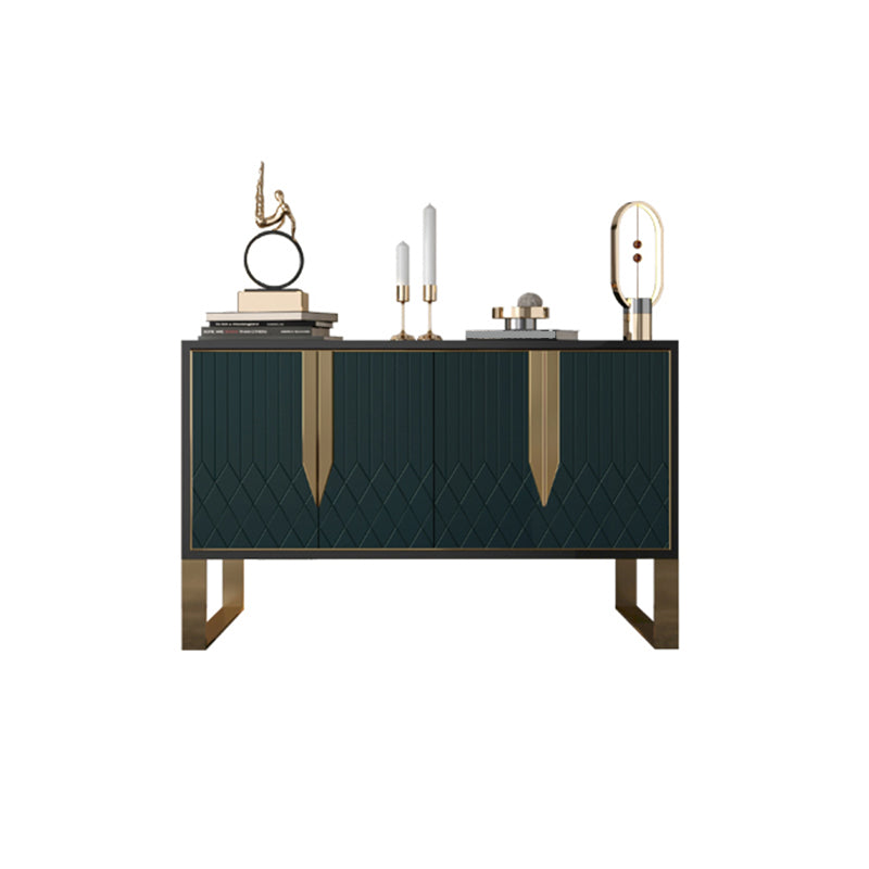 Contemporary Buffet Table Engineered Wood Sideboard Table with Doors for Kitchen