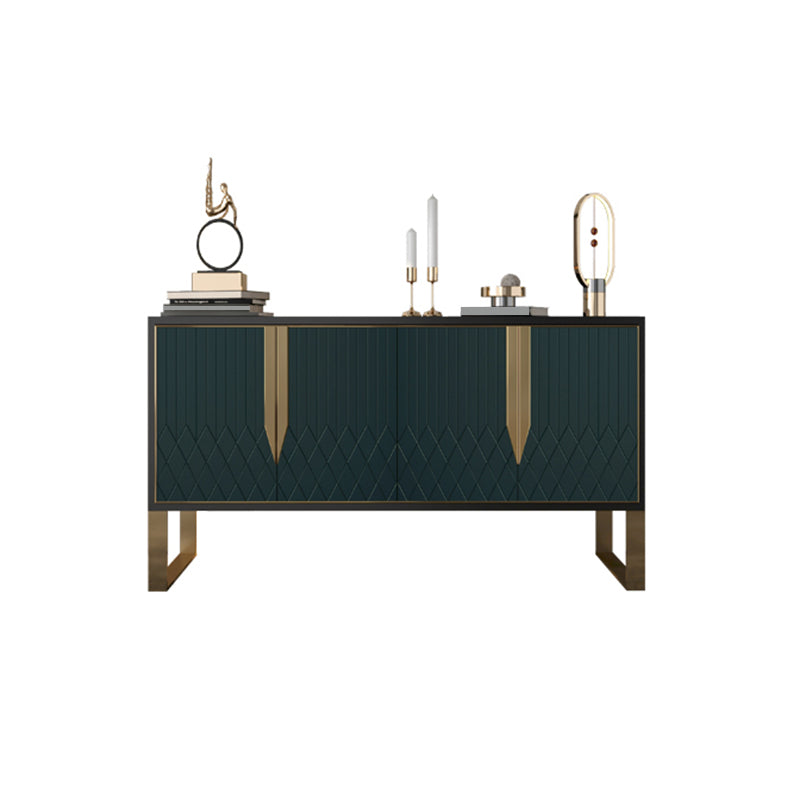 Contemporary Buffet Table Engineered Wood Sideboard Table with Doors for Kitchen