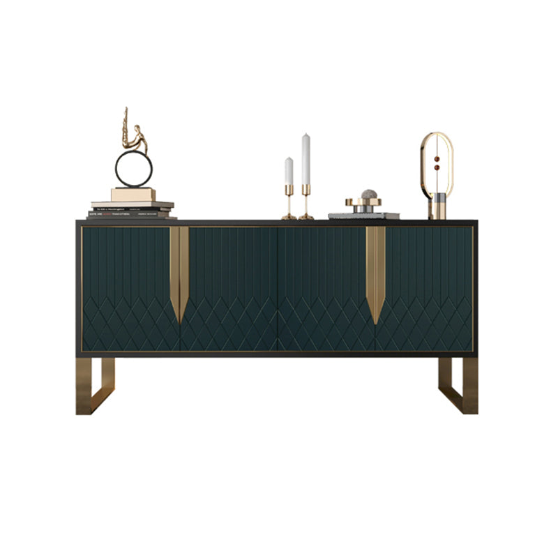 Contemporary Buffet Table Engineered Wood Sideboard Table with Doors for Kitchen