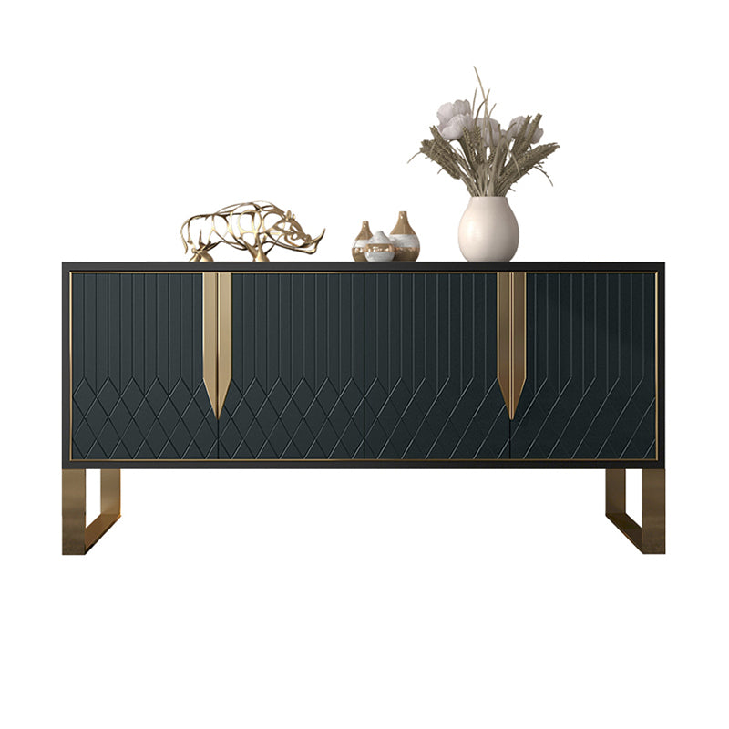 Contemporary Buffet Table Engineered Wood Sideboard Table with Doors for Kitchen