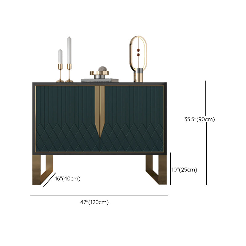 Contemporary Buffet Table Engineered Wood Sideboard Table with Doors for Kitchen