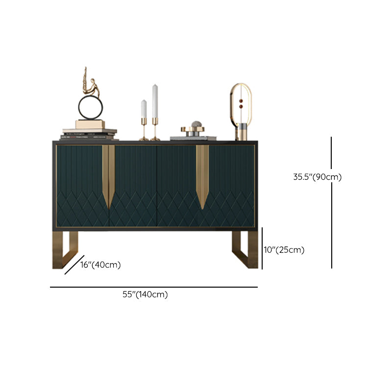 Contemporary Buffet Table Engineered Wood Sideboard Table with Doors for Kitchen