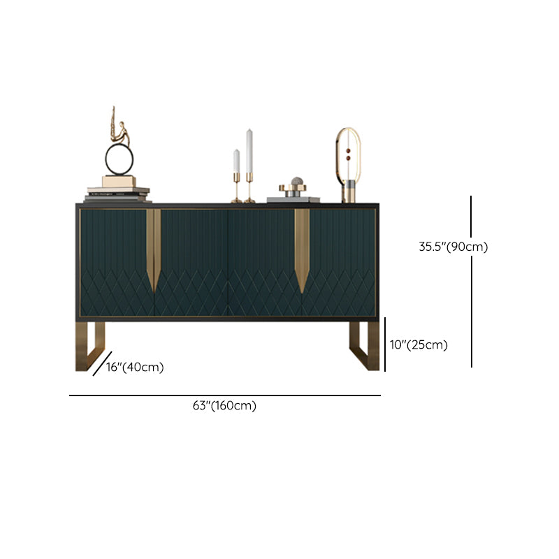 Contemporary Buffet Table Engineered Wood Sideboard Table with Doors for Kitchen